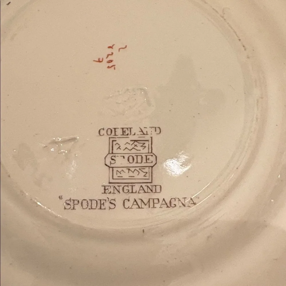 Vintage Copeland Spode Set of 2 Campagna Transferware bread plates